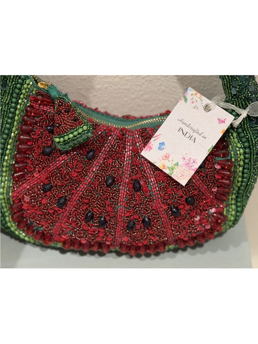 Handcrafted in India Watermelon
Beaded Bag Bead Seeds Tik Tok Viral
NWT - Picture 10 of 10